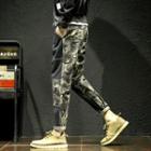 Camouflage Panel Straight-fit Pants