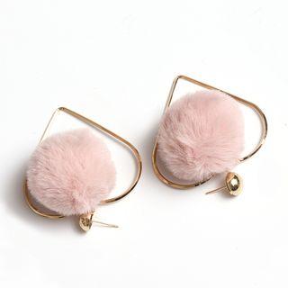 Fluffy Heart Earring