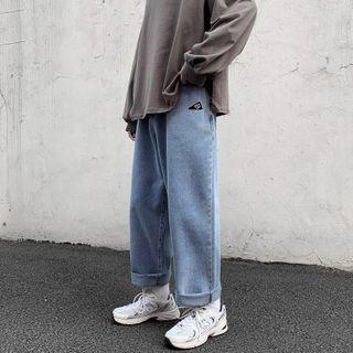 Lettering Tag Straight-leg Jeans