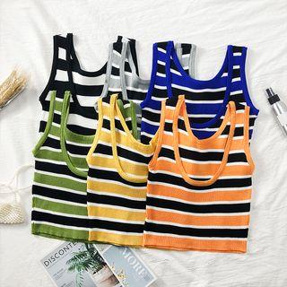 Striped Crop Tank Top