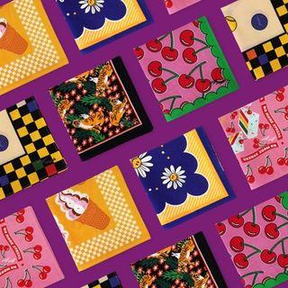 Printed Fabric Hair Tie / Handbag Accessory