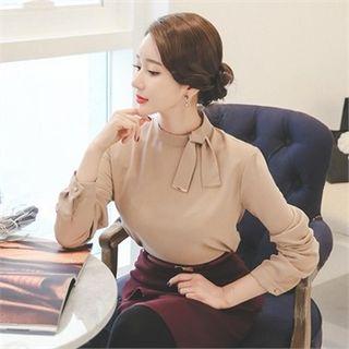 Tie-neck Zip-back Top