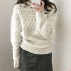 Woven Sweater White - One Size