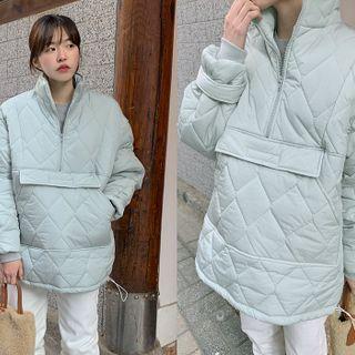 Quilted Pastel Anorak Pullover