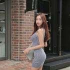 Round-neck Sleeveless Rib-knit Dress