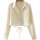 Tie-strap Crop Shirt