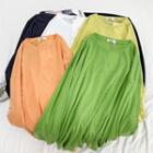 Plain Long-sleeved Knit Top