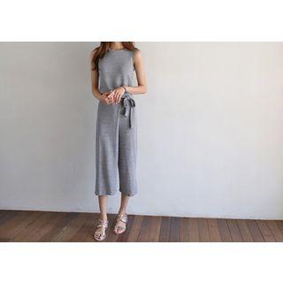 Set: Tank Top + Tie-waist Pants