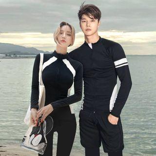 Couple Matching Long Sleeve Rashguard / Swim Pants / Beach Shorts / Skirt / Bottom / Set