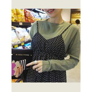 Crew-neck Zip-back Top