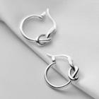 Sterling Silver Knot Earring 1 Pair - Silver - One Size