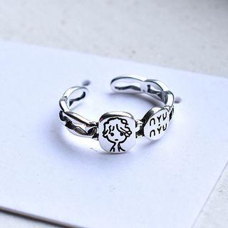 Cartoon Open Ring Silver - One Size