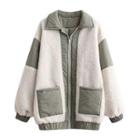 Zip-up Fleece Panel Padded Jacket