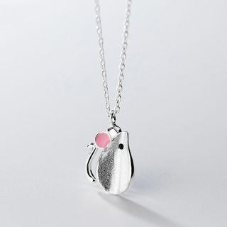 Mouse Necklace S925 Silver - Pink & Silver - One Size
