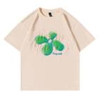 Short Sleeve Clover Print Embossed T-shirt