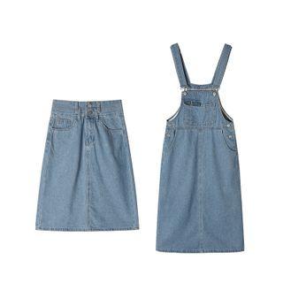 Plain Denim Skirt/plain Denim Pinafore