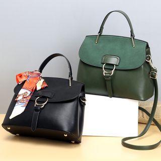 Satchel Bag With Scarf Bow