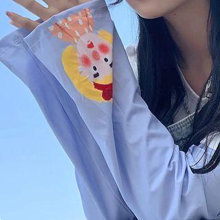 Cartoon Print Sun Protection Arm Sleeves