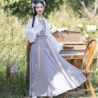 Flower Embroidered Halter Hanfu Camisole Top