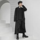 Ruffle Long Jacket Black - One Size