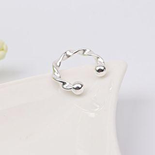 Twisted Ear Cuff 1 Pair - Silver - One Size
