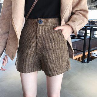 Ribbed Wide-leg Shorts