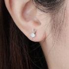 Dancer Sterling Silver Earring Stud Earring - 1 Pair - Silver - One Size