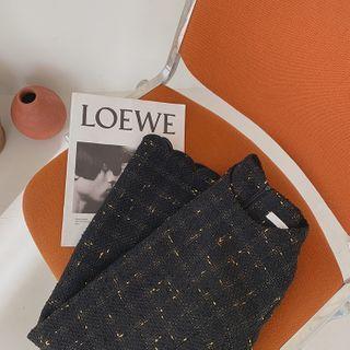 Scalloped Tweed Sheath Dress