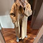 Toggle Hooded Long Coat