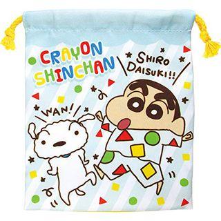 Crayon Shin-chan Drawstring Pouch (light Blue) One Size