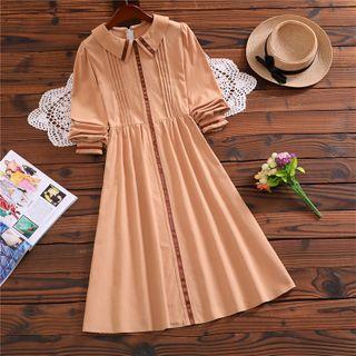 Pintuck A-line Shirtdress