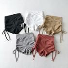 High Waist Side-drawstring Yoga Shorts
