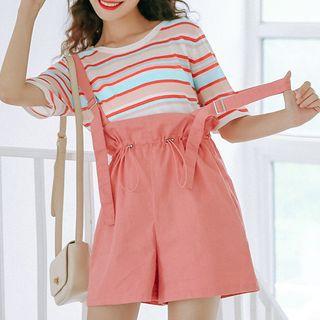Plain Suspender Shorts