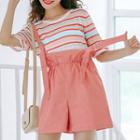 Plain Suspender Shorts