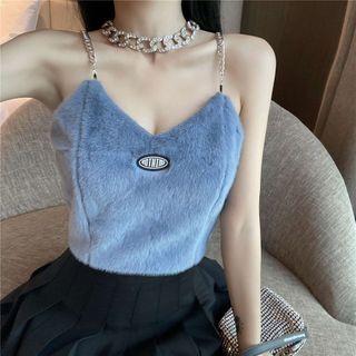 Spaghetti Strap Fluffy Top