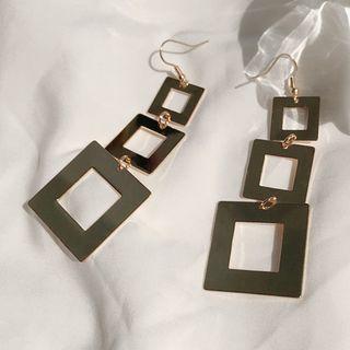 Square Segment Drop Earring