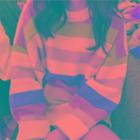 Color-blocked Striped Sweater As Shown In Figure - One Size
