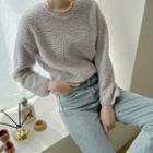 V-neck Sherpa-fleece T-shirt