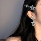 Rhinestone Star & Butterfly Dangle Earring / Hair Clip
