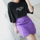 Cutout-hem H-line Miniskirt