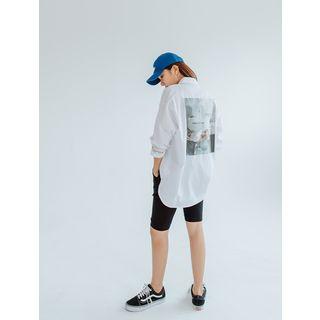 Print-back Cotton Shirt