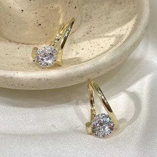 Rhinestone Alloy Earring 1 Pair - Earring - Gold - One Size