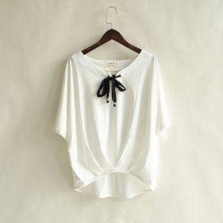 Short-sleeve Tie Waist T-shirt