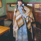 Striped Cape Khaki - One Size