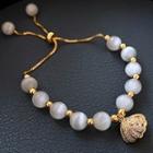 Cat Eye Stone / Genuine Pearl Bracelet