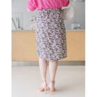 Plus Size Flower Pattern H-line Skirt