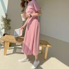 Band-waist Maxi T-shirt Dress