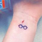 Glasses Waterproof Temporary Tattoo As Figure Shown - One Size
