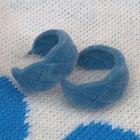 Open Hoop Earring 1 Pair - Silver Needle - Blue - One Size
