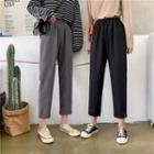 Elastic Waist Crop Pants